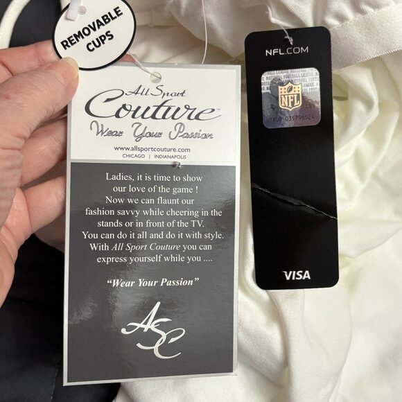 NFL New York Jets "Double Team" Cami Top W/ Mesh Overlay - Size: Medium - NWT - Picture 14 of 16